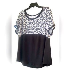 Plus size leopard print top 3X